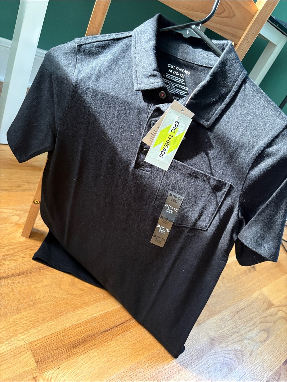Epic Threads Men’s Black Short-Sleeve Polo with Pocket